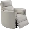 McCartney Ivory Leather-Match Swivel Glider Power Recliner