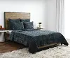 Green Velvet King 3 Piece Bedding Collection - Bari