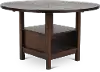 Madison Dark Brown Counter Height Round Dining Table