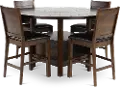 Madison Dark Brown 5 Piece Counter Height Dining Set