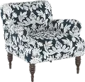 9505MRBNVYGR Cherrie Navy Floral Accent Chair - Skyline Furniture