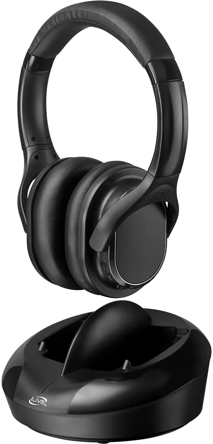 iLive Wireless RF Headphones with Base - Black-5