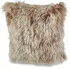 18 Inch Light Brown Blond Tipped Throw Pillow - Lucas