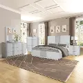 4PC:946-BR/MIRAGE5/0 Mirage White 4 Piece Queen Bedroom Set