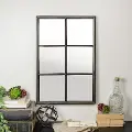 Dark Bronze Metal Framed Wall Mirror