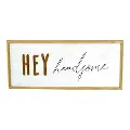 Distressed White Hey Handsome Wooden Sign Decor