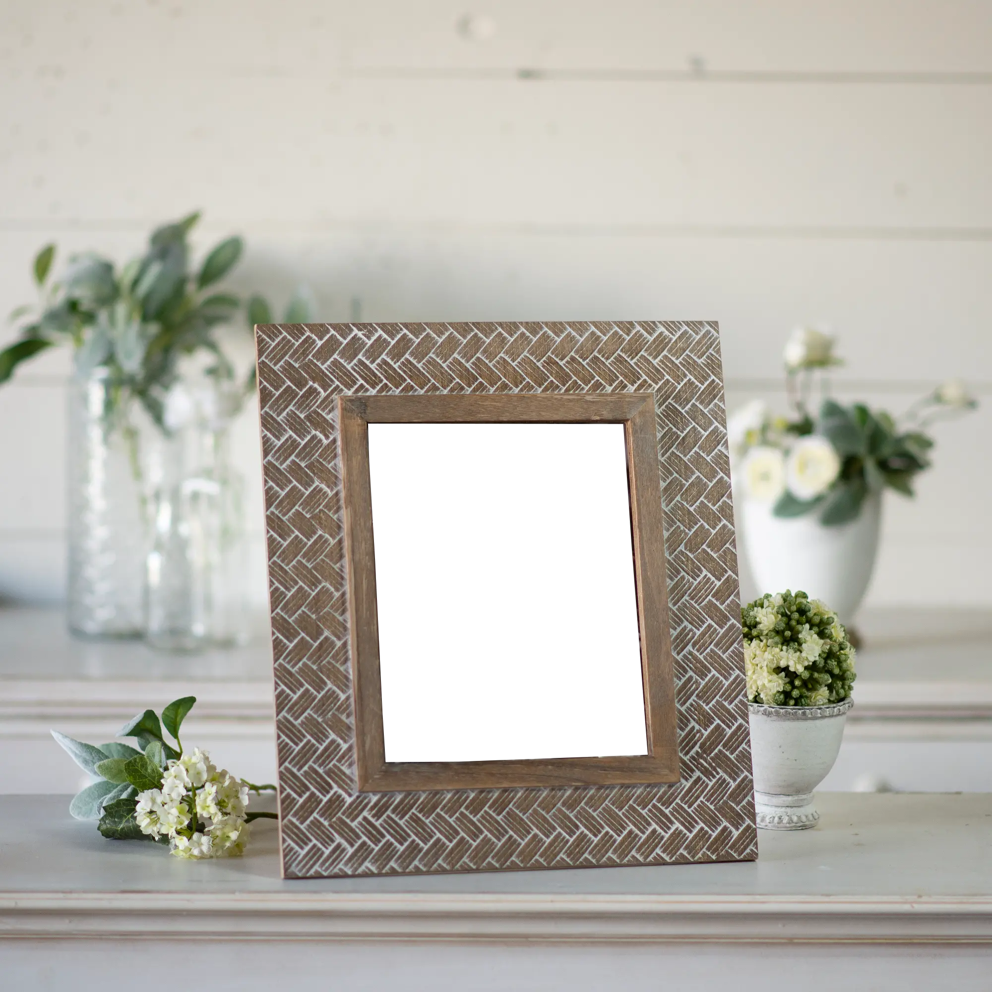 White Wash Wooden 8x10 Picture Frame-2