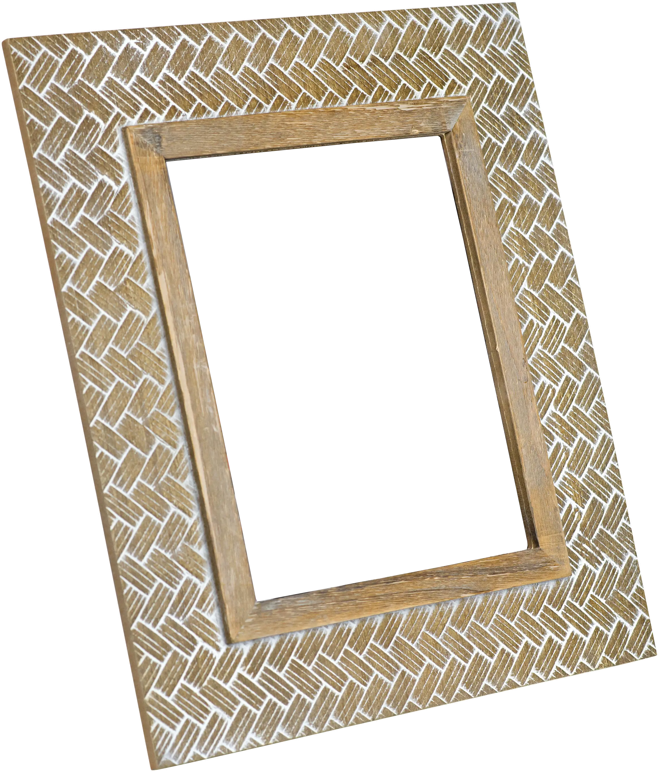 White Wash Wooden 8x10 Picture Frame-1