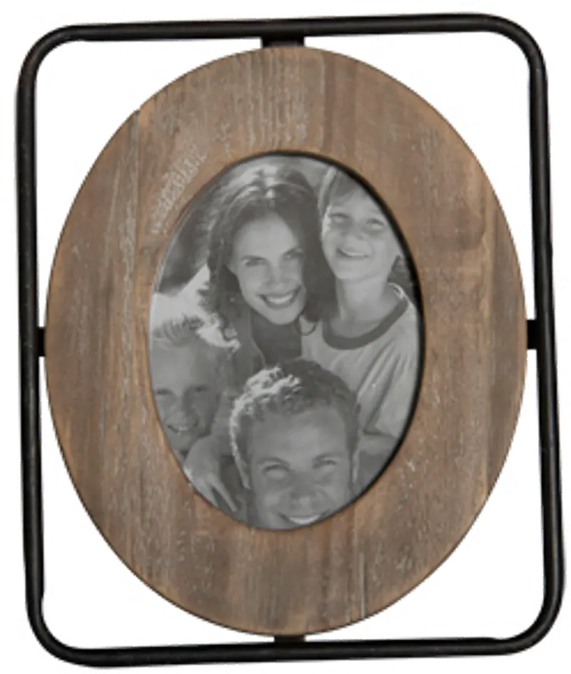 4x6 Wood and Metal Picture Frame