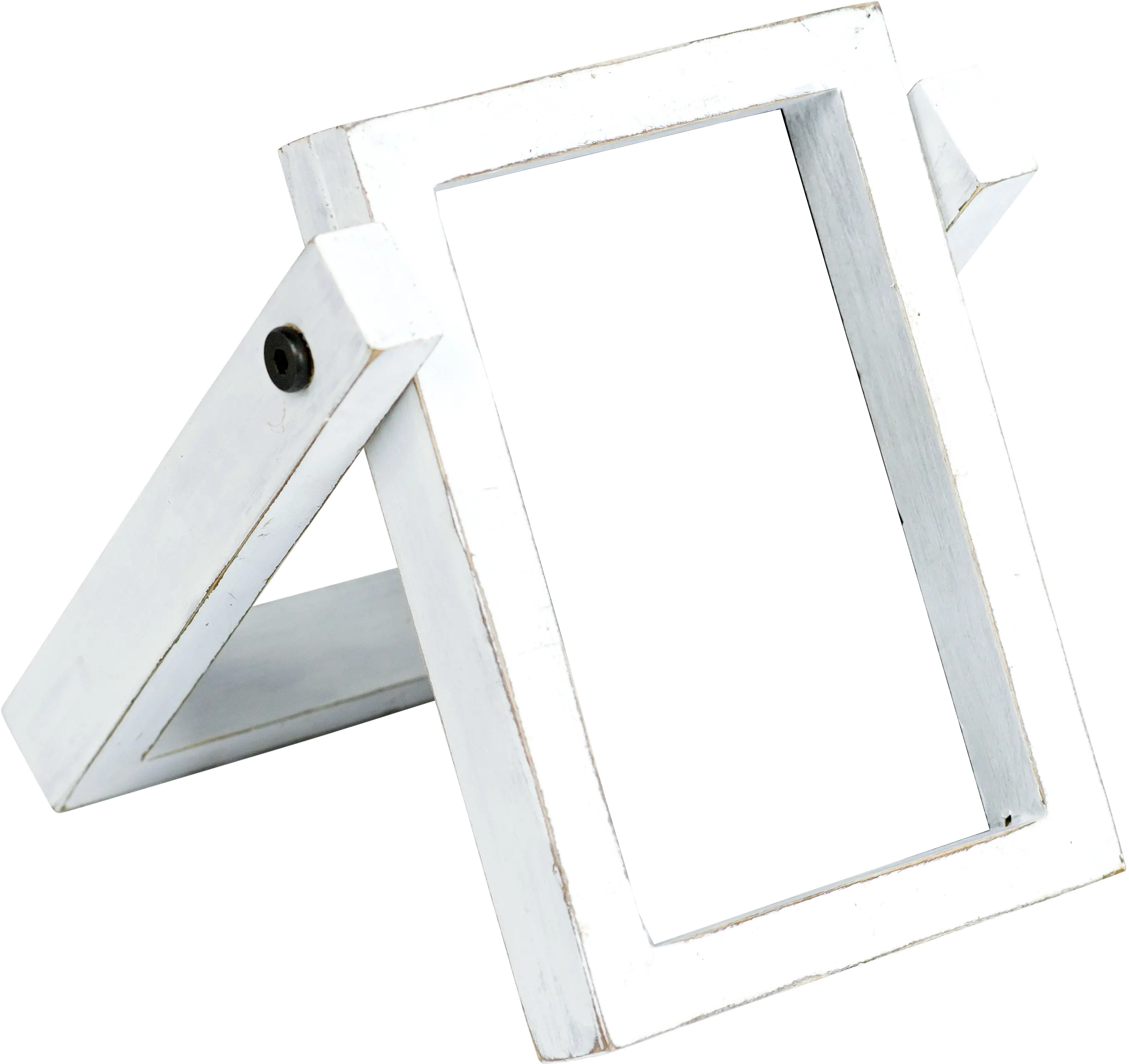 White Wood Picture Frame with Built in Easel-1