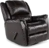 Nadi Walnut Leather-Match Swivel Glider Recliner