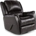 Nadi Walnut Leather-Match Swivel Glider Recliner