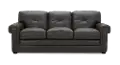 Derrick Charcoal Gray Leather Sofa