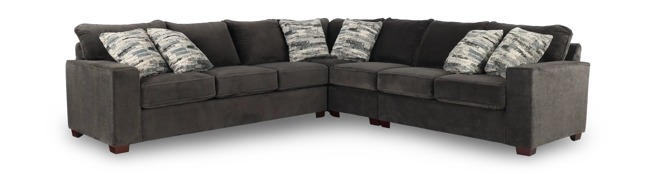 4PC/AUTUMN/STRG/OP12 Autumn Dark Gray 4-Piece Sectional with Right-Facing Loveseat-1