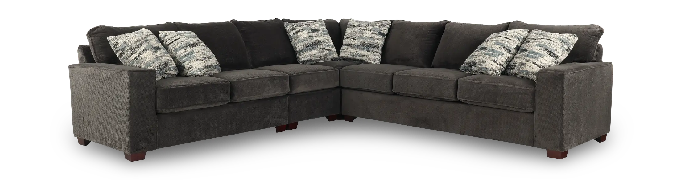 4PC/AUTUMN/STRG/OP13 Autumn Dark Gray 4-Piece Sectional with Left-Facing Loveseat-1