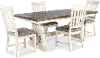 Drake White and Brown 5 Piece Dining Set