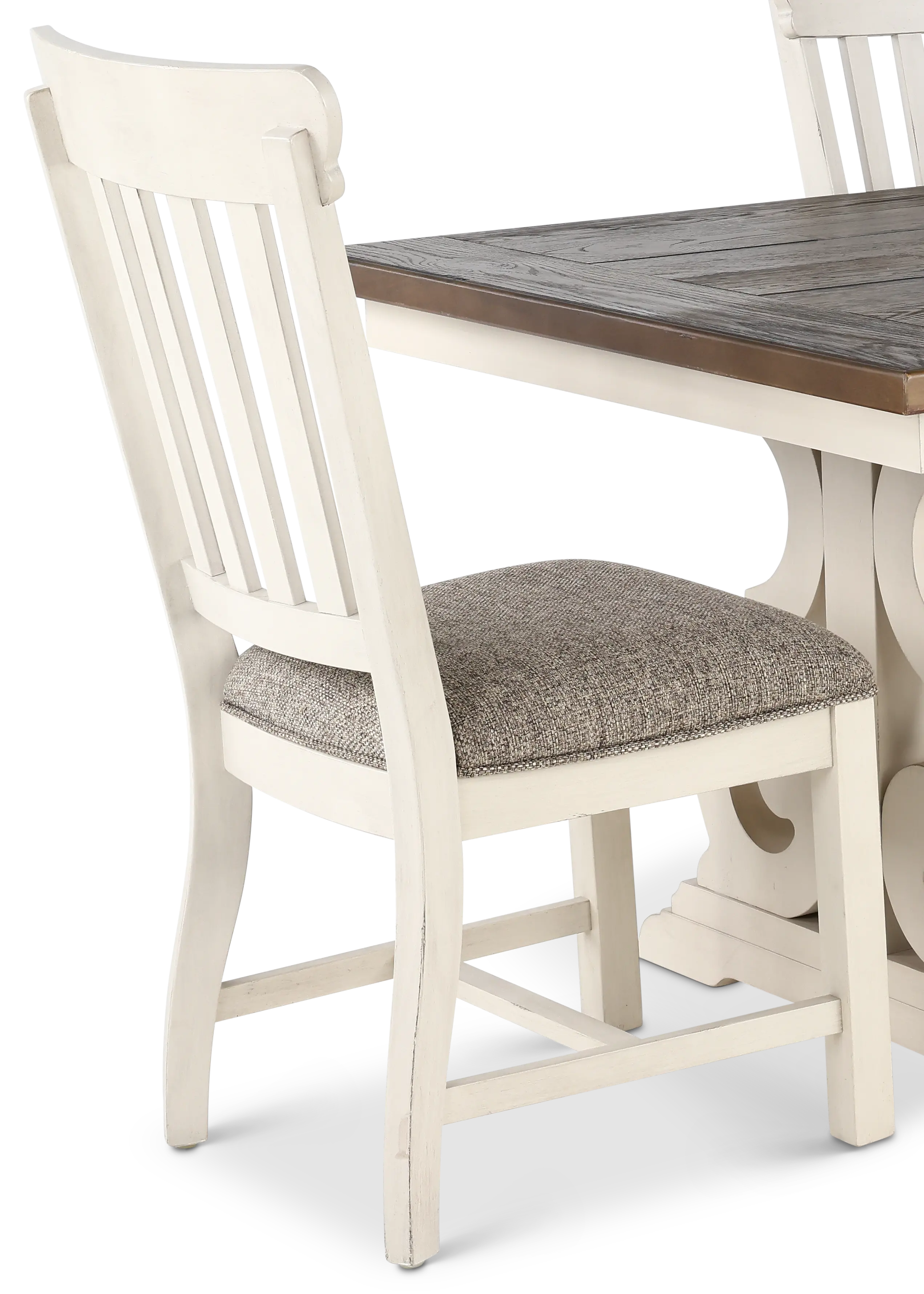 Drake White and Dark Brown Extendable 5-Piece Dining Set-6