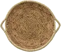 24 Round Water Hyacinth Tray with Handles