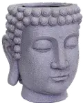 17 Gray Buddha Head Planter