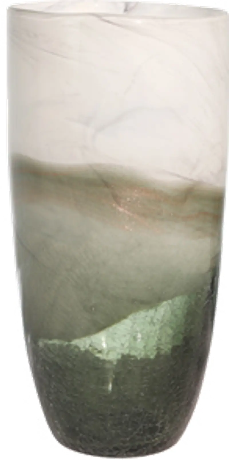 14 Inch Smokey Gray Glass Vase