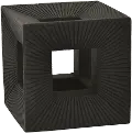 5 Inch Black Cube Tabletop Decoration