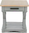 Amy Dove Gray End Table with Drawer