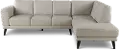 Altamura Mist Gray Leather 2 Piece Sectional