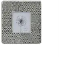 AH0225/STONEFRAME Cream and Black Stoneware Picture Frame