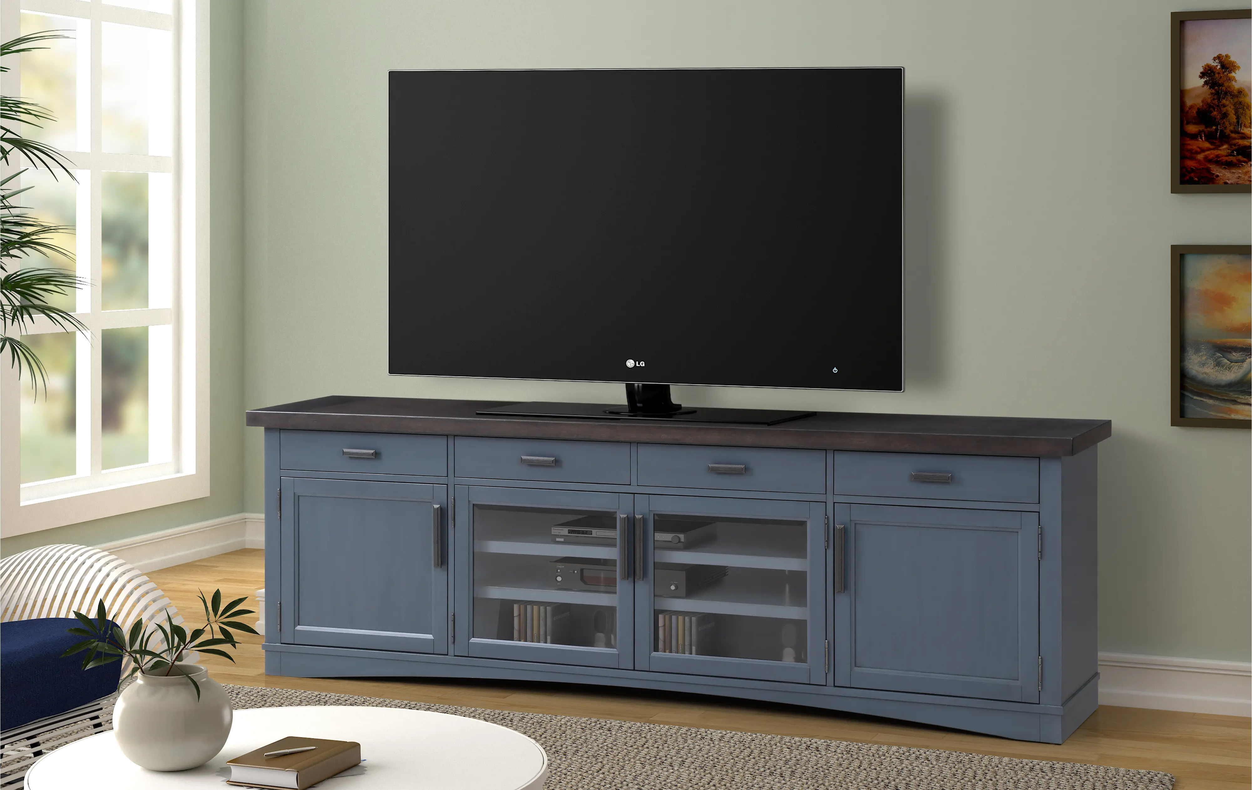 Amy Denim Blue 92 TV Stand-2
