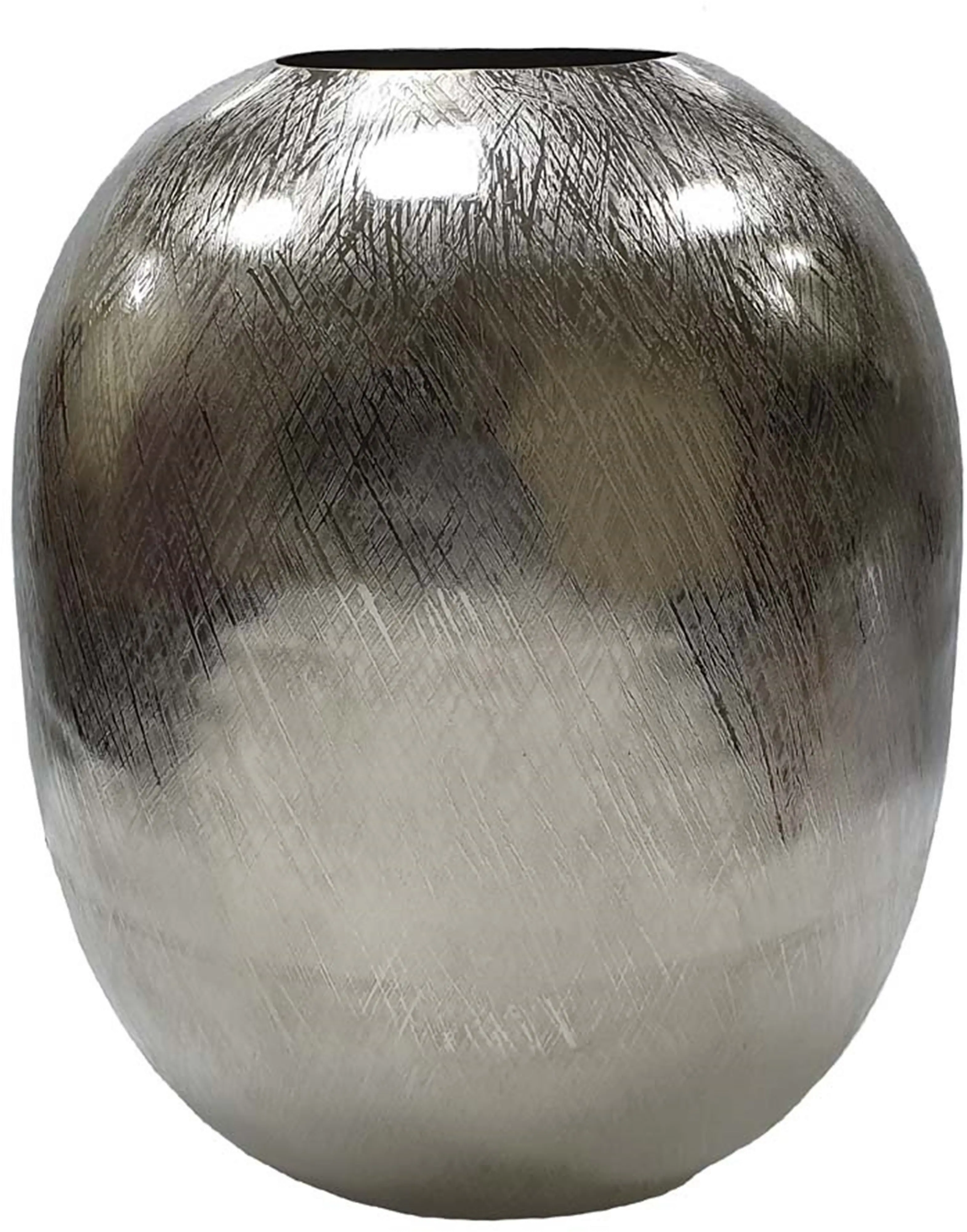 14 Inch Modern Silver Finish Streak Vase-1