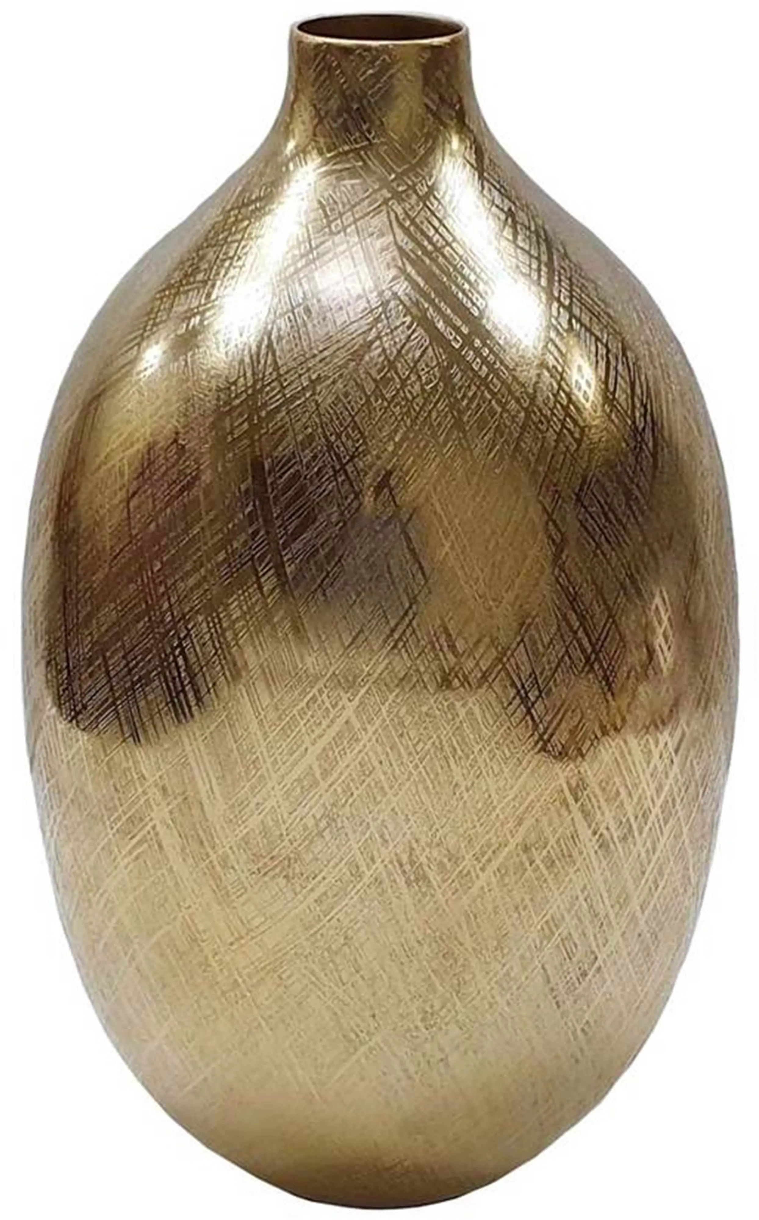 13 Inch Gold Textured Finish Vase-1