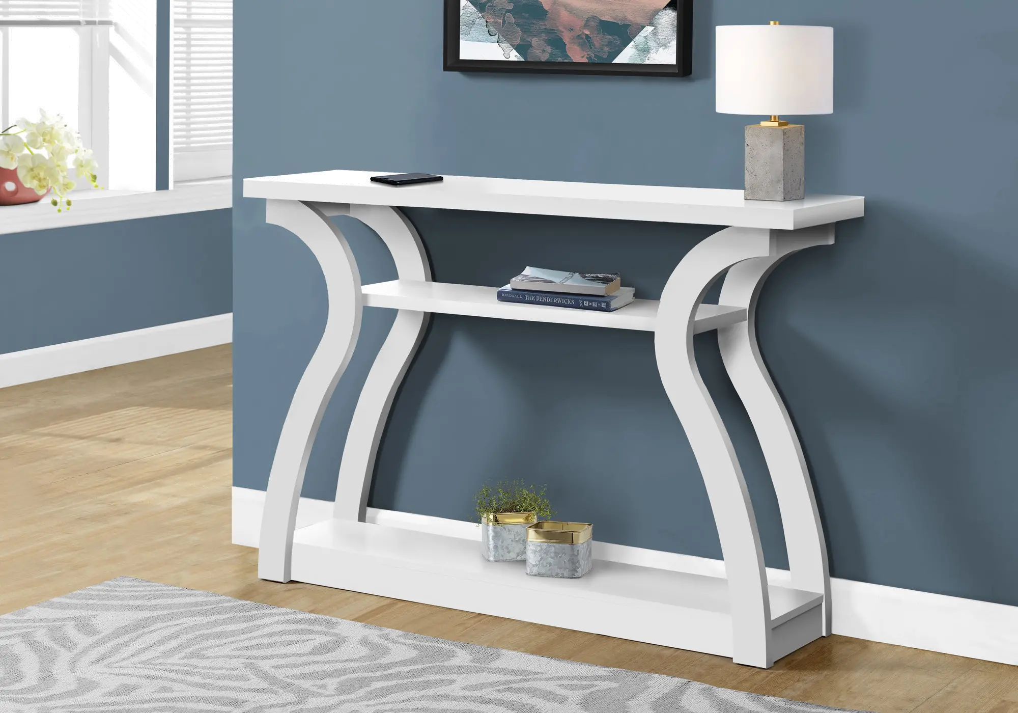 Hall Console Table - White-2
