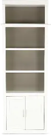 Catrina White 32  Bookcase with Reversible Door