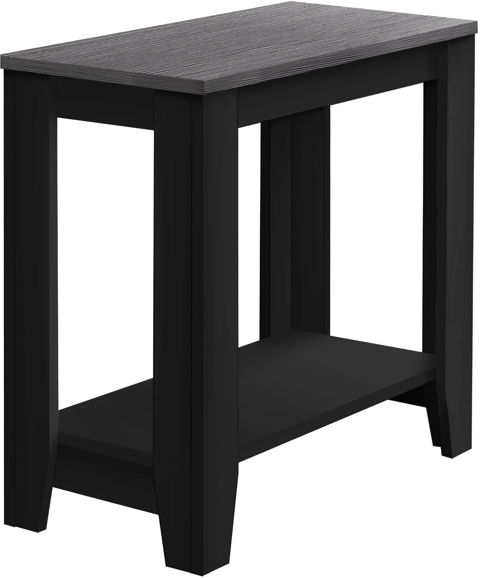 Milford Black Side Table with Gray Top-1