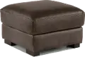 Dakota Brown Leather Ottoman
