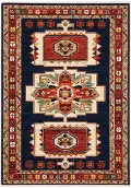 Lilihan 5 x 8 Blue and Red Area Rug