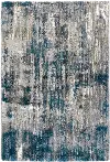 Aspen 5 x 8 Abstract Blue and Gray Shag Rug