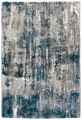 Aspen 5 x 8 Abstract Blue and Gray Shag Rug