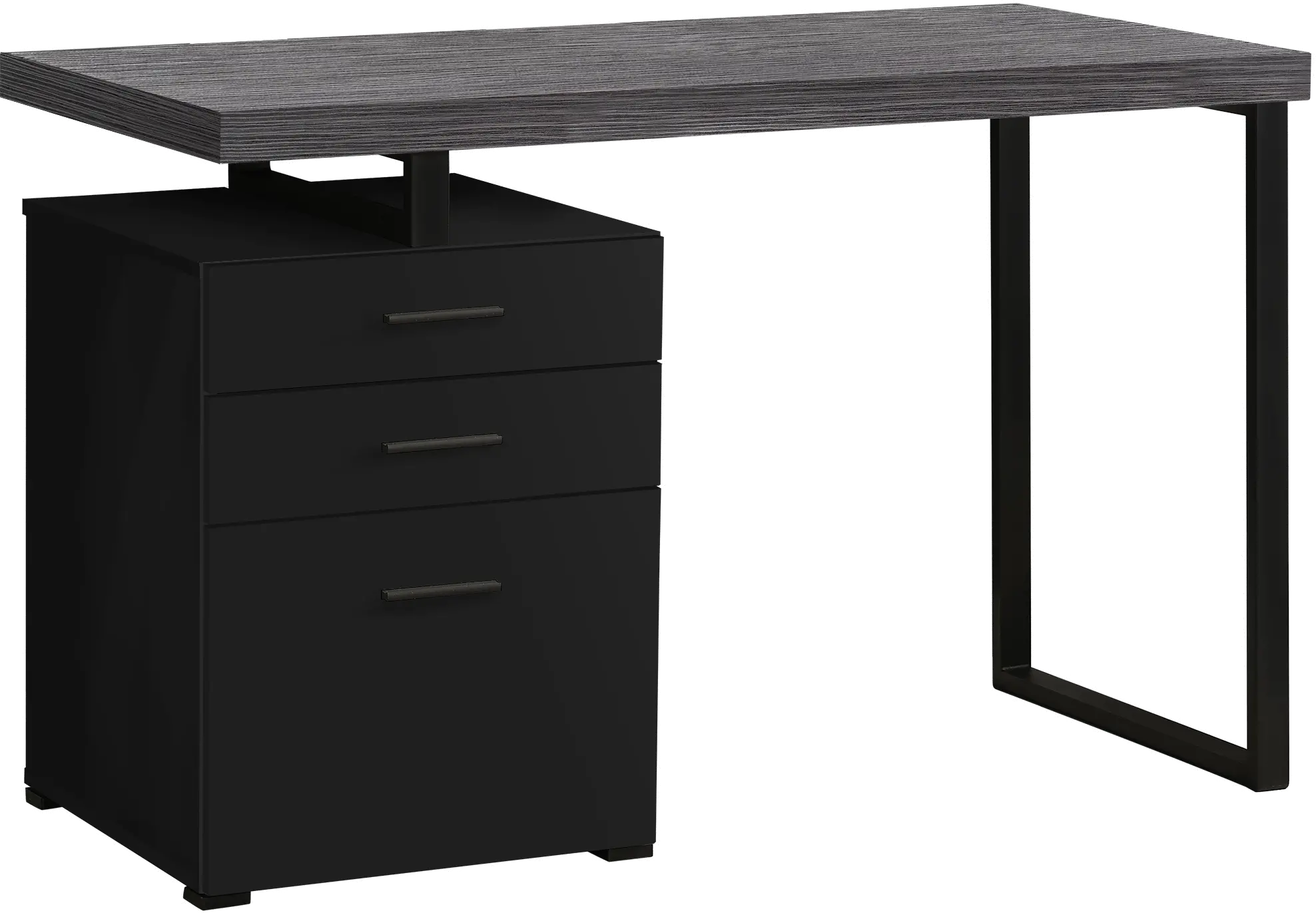 Modern Black and Gray Small Computer Desk-3