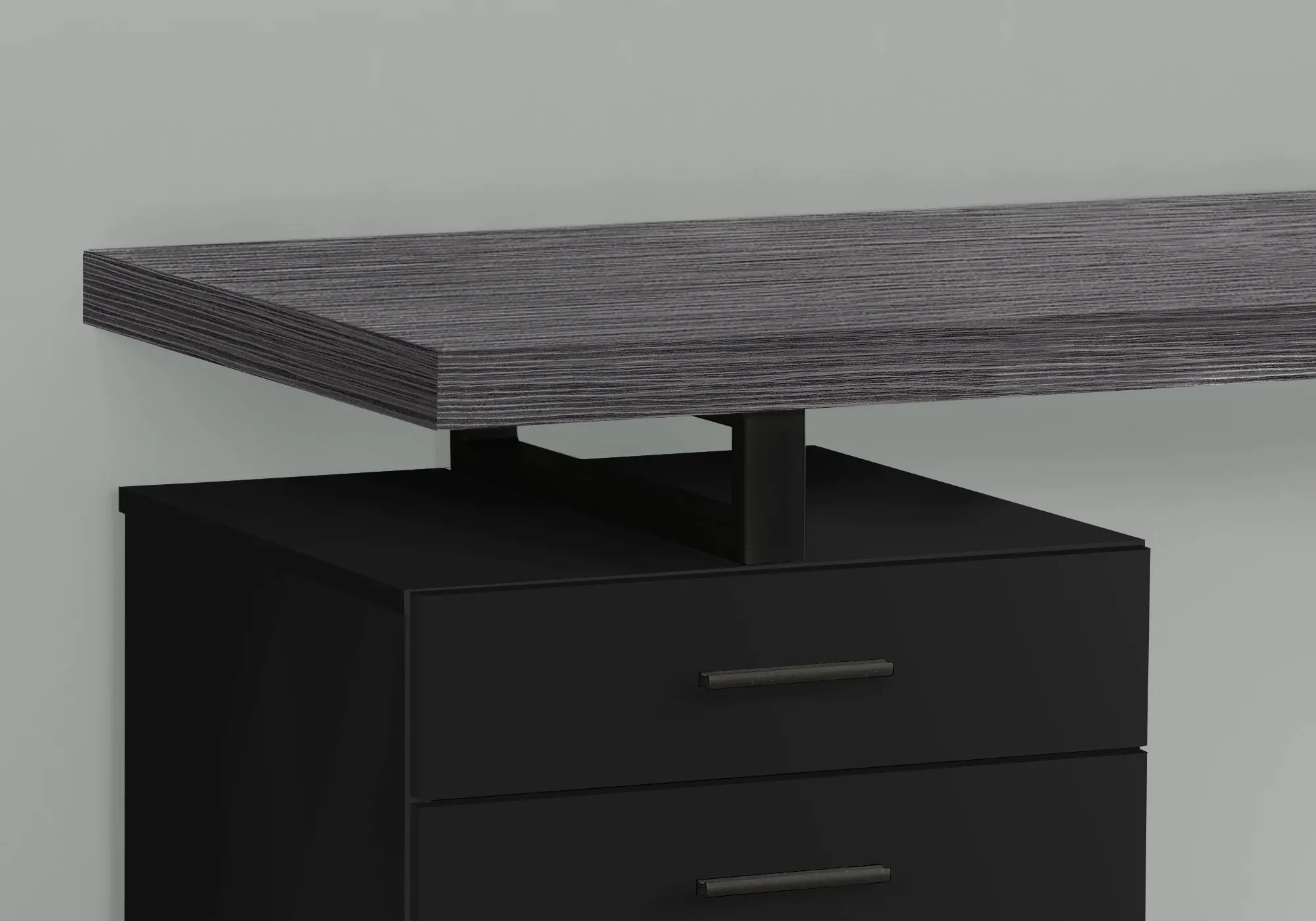 Modern Black and Gray Small Computer Desk-4