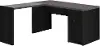 Modern Black and Gray Glass Top Desk