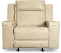 Dynasty Stone Beige Leather Triple Power Rocker Recliner