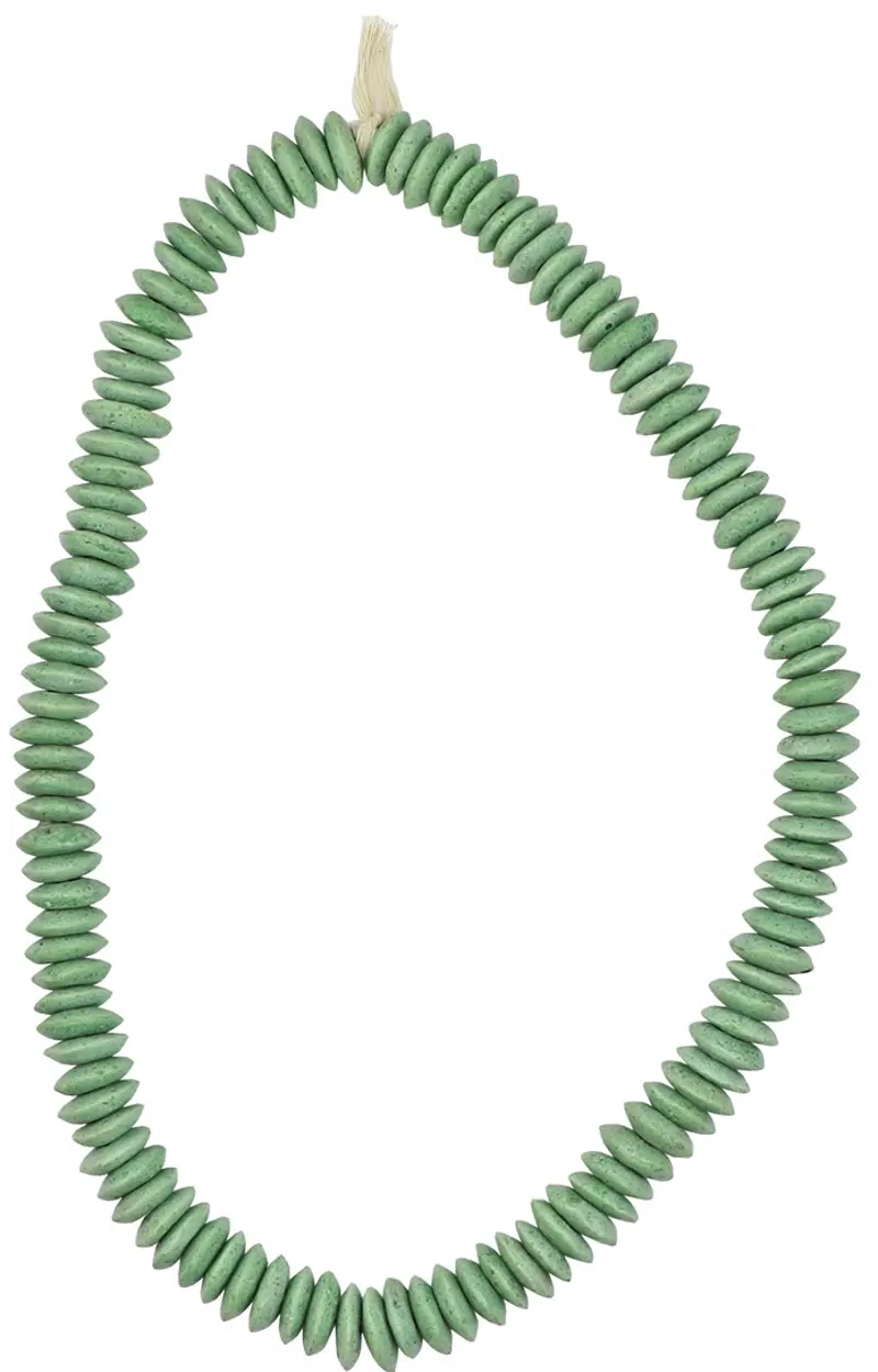 9 Inch Sea Green Ashanti Bead Strand