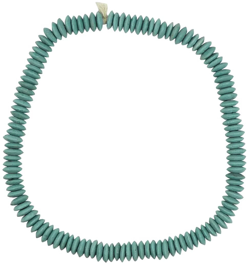 9 Inch Teal Ashanti Bead Strand