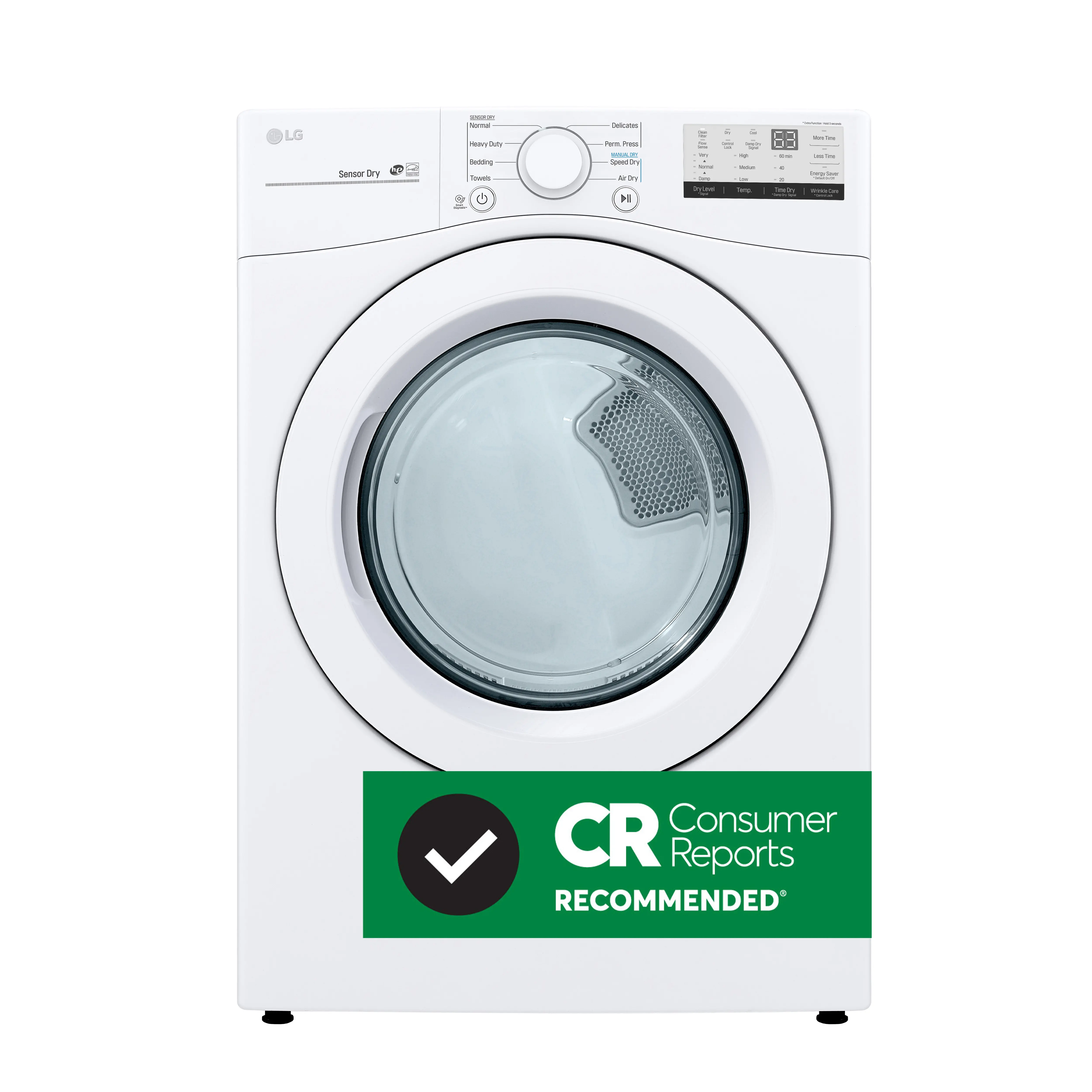 DLG3401W LG Ultra-Large Capacity Gas Dyer - 7.4 cu. ft. White-2
