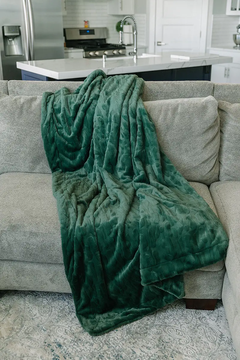 Forest Green Home Throw Blanket