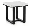 Lucca Black and White Marble End Table