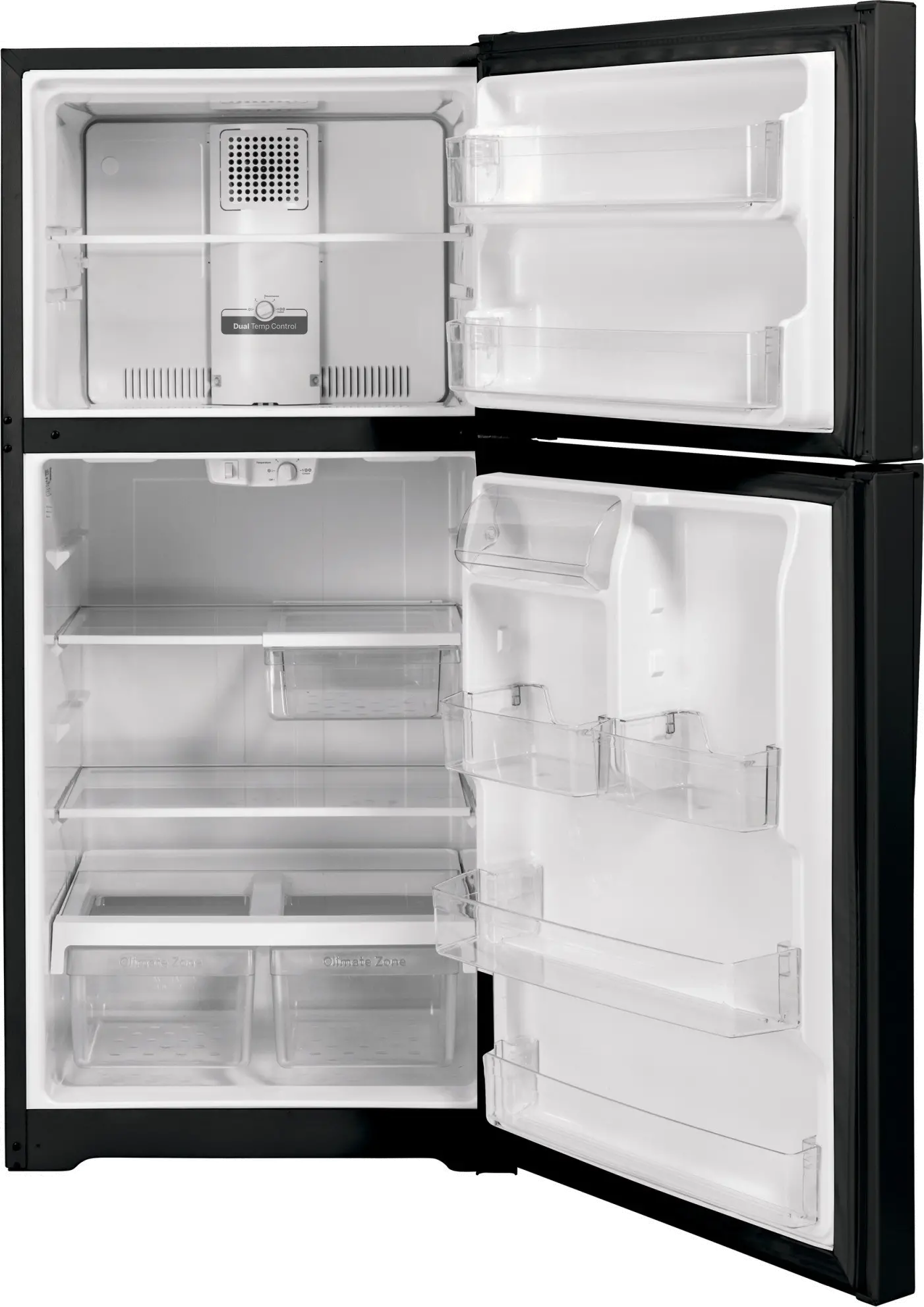 GTS22KGNRBB GE 21.9 cu ft Top Freezer Refrigerator - 33 W Black-2
