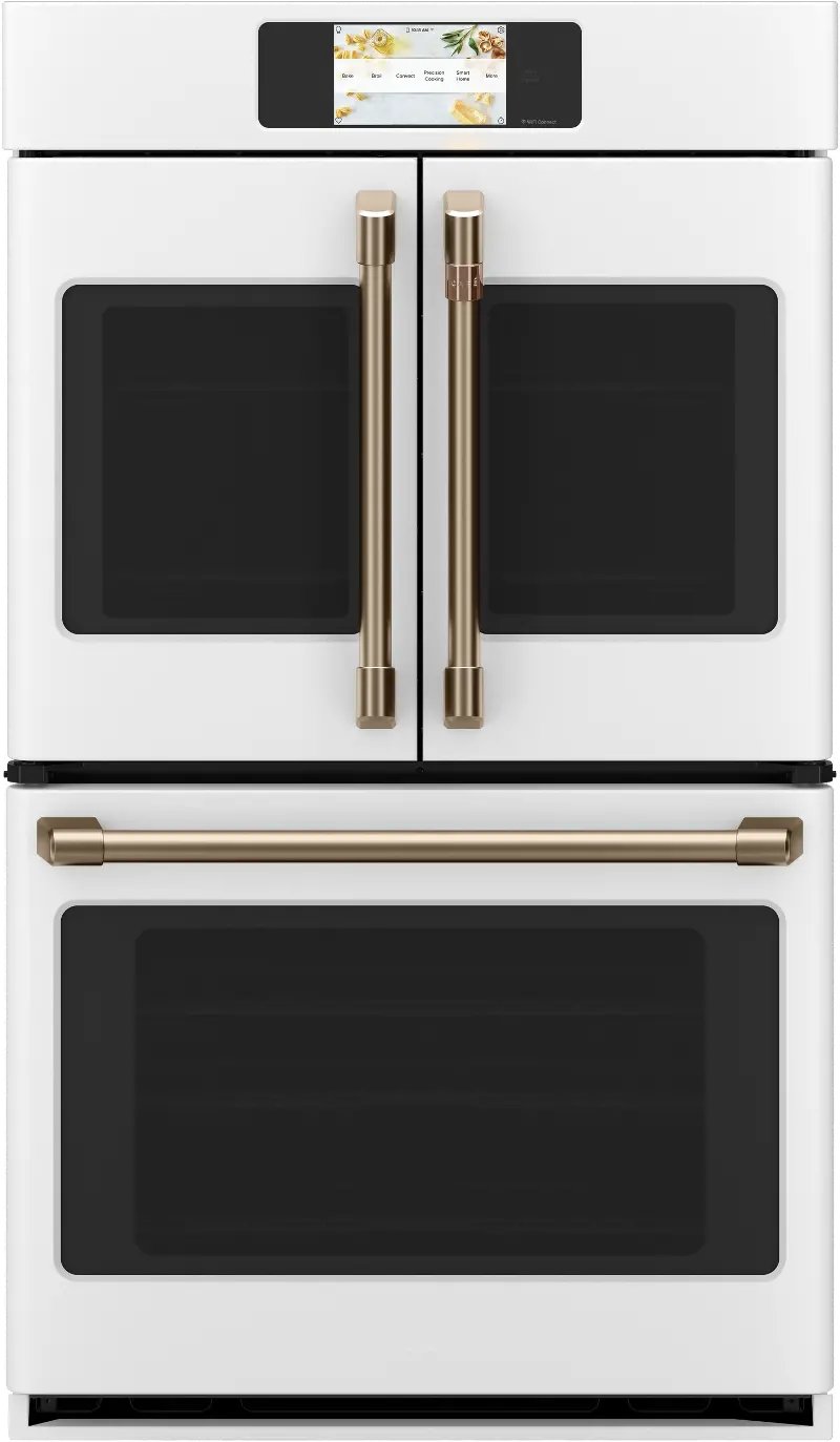 Cafe Professional 10 cu ft Double Wall Oven - White 30 Inch