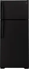 GTS18HGNRBB GE 17.5 cu ft Top Freezer Refrigerator - 28 W Black